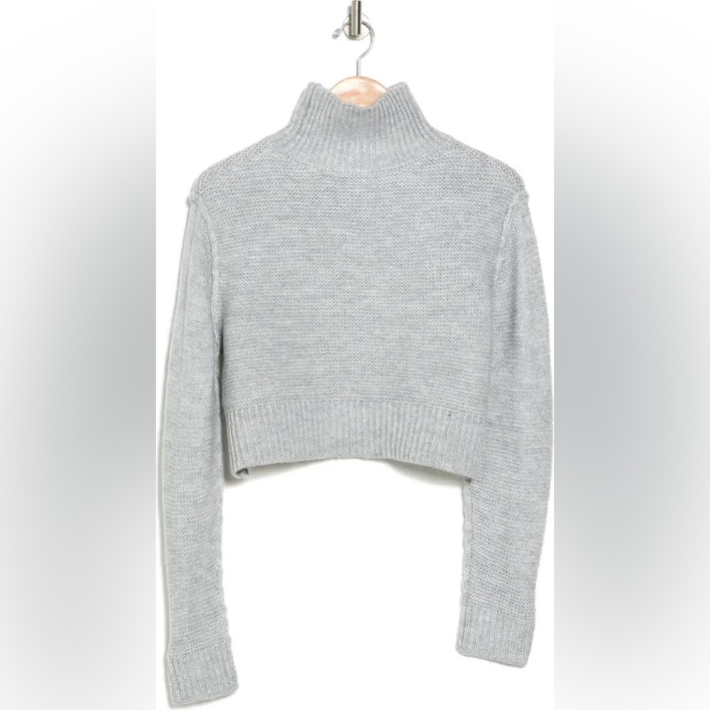Mockneck Crop Sweater